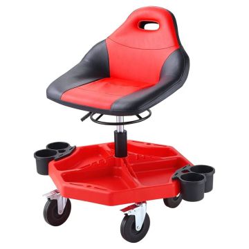 Autotallituoli pyörillä, säädettävä, 136 kg mekaanikoille