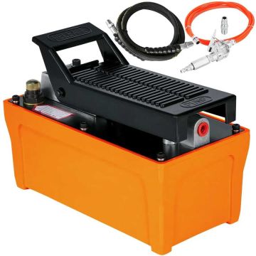 Hydraulinen pneumaattinen jalkapumppu letkulla, 689 bar