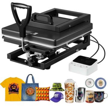 Hybridisublimaatiopuristin 380x380 mm, 8 in 1, musta