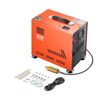 PCP-ilmakompressori 800 W, 4500 PSI, kaksisylinterinen, tuuletinjäähdytyksellä