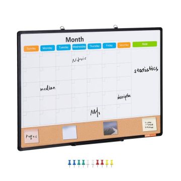 36 x 24 tuuman magneettinen kalenteri ja ilmoitustaulu alumiinikehyksillä