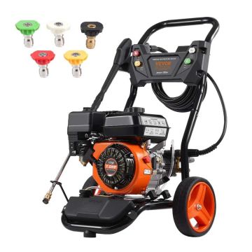 Бензиновая мойка высокого давления, 3950 PSI, 10 л/мин, медный насос, 5 насадок.