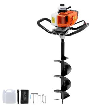 Kaasuporakone 63cc, 2400W, 20,3 cm poranterä, 1 jatkovarsi