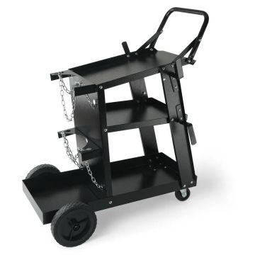 Hitsauskoneen vaunu, 3-tasoinen, 181,4 kg, 360° pyörät