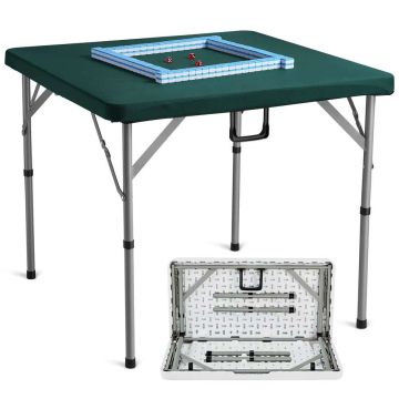 Mahjong-pöytä 144 laatalla ja 3 nopalla, kokoontaitettava kannettava pelipöytä