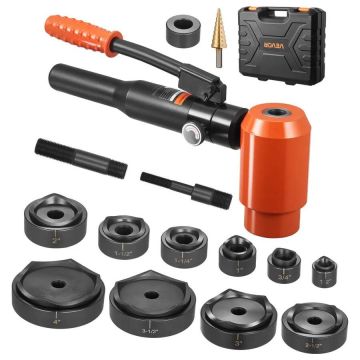 Hydraulinen lävistyssarja, 12,7-101,6 mm, 147,1 kn, 10 lävistintä