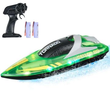 RC-kilpavene kauko-ohjattavalla näytöllä, 2,4 GHz, vihreä, LED, vedenpitävä