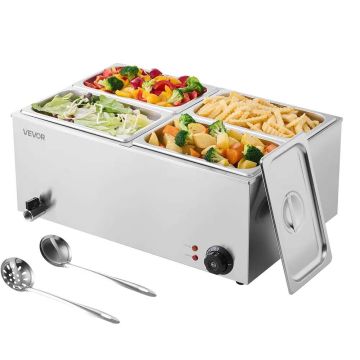 Sähköhöyrypöytä, 4 pannua, ruostumatonta terästä, 1200 W