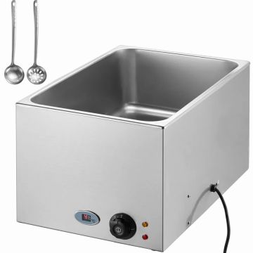Ammattikäyttöön tarkoitettu sähköinen bain-marie-ruoanlämmitin, 18 l, ruostumatonta terästä