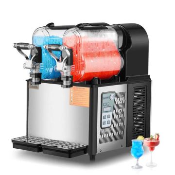 Ammattimainen cocktailkone, 2 x 3 litran ruostumatonta terästä, 24 kuppia
