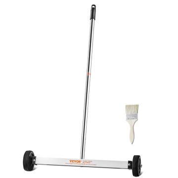 Magneettinen miniluuta pyörillä, 43,2 cm, 4,5 kg kapasiteetti, säädettävä kahva