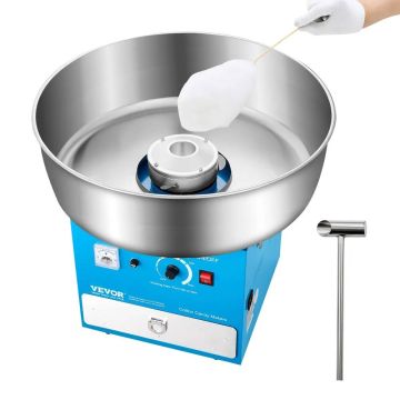 Sähköinen hattarakone, 1000 W, 52 cm ruostumattomasta teräksestä valmistettu kulho, sininen