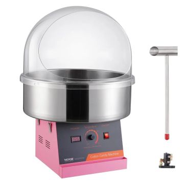 Sähköinen hattarakone, 1000 W, pinkki, ruostumattomasta teräksestä valmistettu kulho, ammattikäyttöön