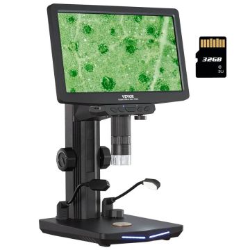 Digitaalinen kolikkomikroskooppi, 25,7 cm IPS-näyttö, 10–1300x suurennus