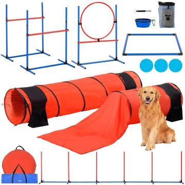 Koiran agility-harjoitteluvälineet, 7-osainen sarja esteillä
