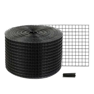 Aurinkoenergialla toimiva lintusuoja, 12,7 mm:n lankarulla, 20 x 3048 cm, ruostumaton PVC-pinnoite, 50 kpl lankapyöriä
