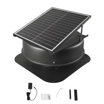 Kattoimuri, 42 W, aurinkoenergialla, termostaatti, kaukosäädin