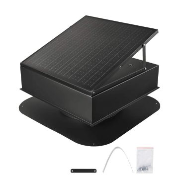 Aurinkokäyttöinen kattotuuletin, 35 W, 2400 CFM, automaattinen ohjaus