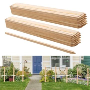 Puiset kuusikepit puutarhaan, 50 kpl, 19x19x914 mm, geodeettinen ja tukeva