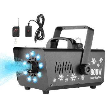 Kädessä pidettävä/ripustettava lumilinko 800 W LED-valolla ja kaukosäätimellä, 1 litran säiliö
