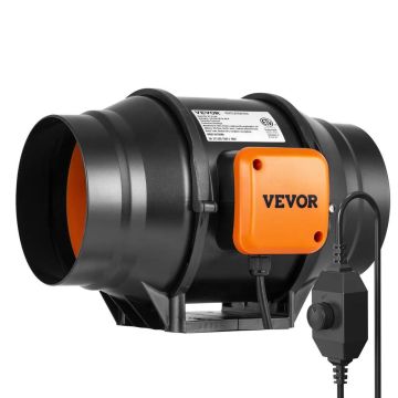 Sisäänrakennettu kanavatuuletin 152 mm, 324 CFM, säädettävä nopeus