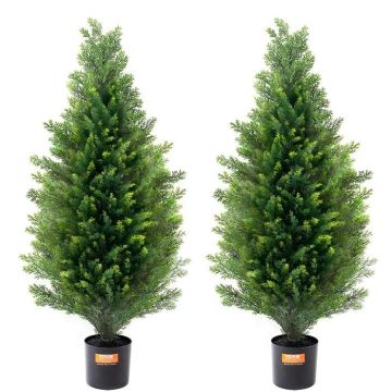 Keinotekoinen setri- ja sypressipuu, 91 cm, ruukulla, UV-suojattu