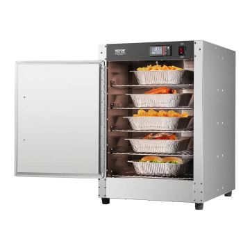 Lämmin ruokalämmitin, ruostumatonta terästä, 5 tasoa, vesialustalla