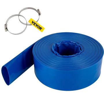 Tyhjennysletku 7,6 cm x 33,8 m, PVC, sininen, säänkestävä