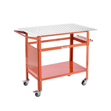 Hitsauspöytä, terästä, 40x24 tuumaa, 800 paunan kuormituskapasiteetti, pyörät