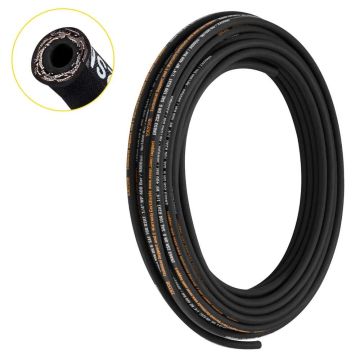 Гидравлический шланг 1/4" x 100 футов, резиновый, 5800 PSI, со стальной оплеткой.