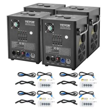 Kylmäkipinälaite 4x500W DMX-ohjaimella, säädettävä korkeus