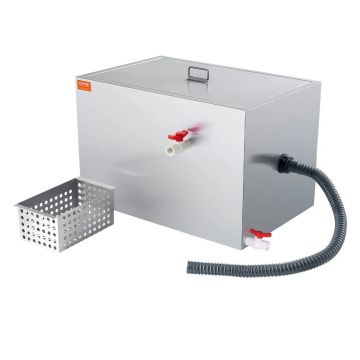 Rasvanerotin ruostumattomasta teräksestä, kaupallinen, 18 kg, altaan alle, 3,75 GPM
