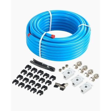 Ilmakompressorin letkusarja, 100 jalkaa, hdpe-alumiini, sininen
