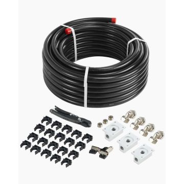 Ilmakompressorin letkusarja 100 jalkaa, 3/4 tuumaa, HDPE-alumiinia, musta