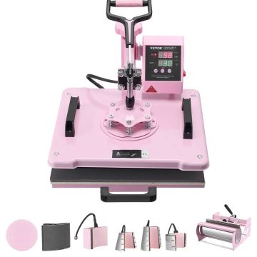 Lämpöprässi 30,5 x 38,1 cm 8 in 1 pinkki t-paidat