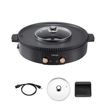 Sähköinen kuumavesipannu 1800 W grillillä, korealainen BBQ shabu shabu, 2-8 hengelle