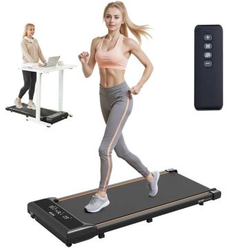Беговая дорожка под стол для домашнего офиса, 2,5 л.с., грузоподъемность 265 фунтов, со светодиодным дисплеем и пультом дистанционного управления.