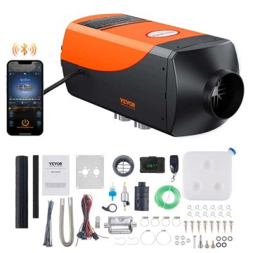 Diesel-ilmalämmitin 12 V 5 kW LCD-näytöllä ja Bluetoothilla