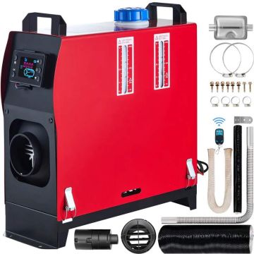 12 V 5 kW yleiskäyttöinen diesel-ilmalämmitin LCD-näytöllä ja kaukosäätimellä