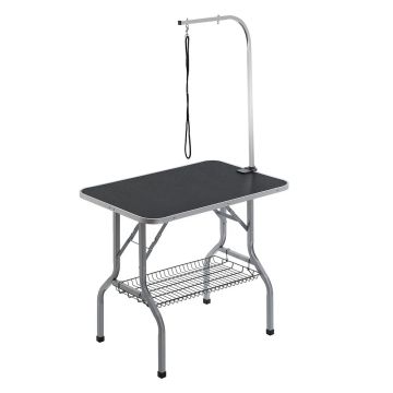 Lemmikkien trimmauspöytä puristimilla, 915x610 mm, kokoontaitettava