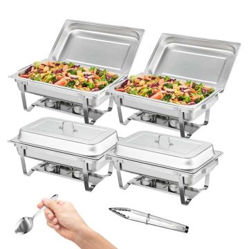 4 suorakaiteen muotoisen grillin sarja, jossa on 7,6 litran polttoainesäiliö
