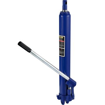 Hydraulinen pitkänostotunkki, 8 t, sininen, haarukkajalustalla