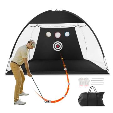 Golfharjoitusverkko 10x7 jalkaa, maalitaulu ja kantolaukku