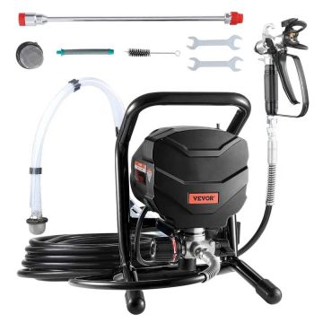 Sähköinen ilmaton maaliruisku 650 W 3000 PSI jatkotangolla ja puhdistussarjalla