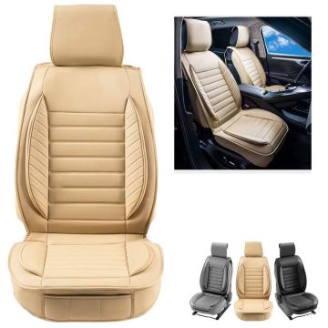 Yleismalliset keinonahkaiset auton istuinsuojat, beige, 2 kpl.
