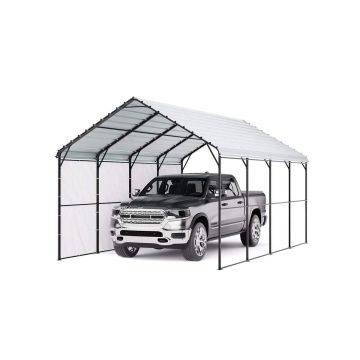 Прочный металлический навес для автомобиля, 12'x20', каркас из оцинкованной стали, съемные стены.