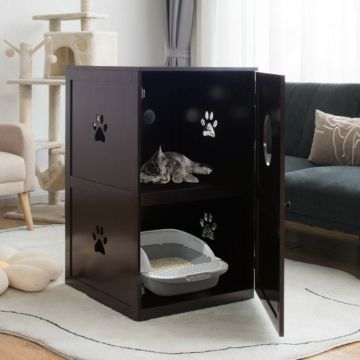 Closed cat litter box, two-tier, 60 × 53 × 90 cm