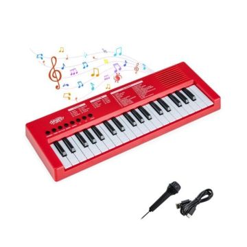 Children's Electric Piano Keyboard, 8 Rhythms, 8 Tones, 40.64 × 15.24 × 3.81 cm