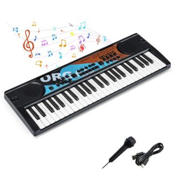 Children's electric piano keyboard, 8 rhythms, 8 tones, 53.34 × 19.05 × 5.08 cm