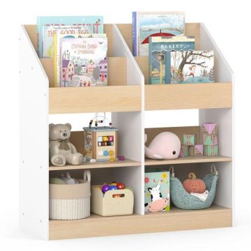 Children's bookshelf, 4 shelves, 4 compartments, 80 × 29.5 × 80 cm